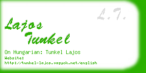 lajos tunkel business card
